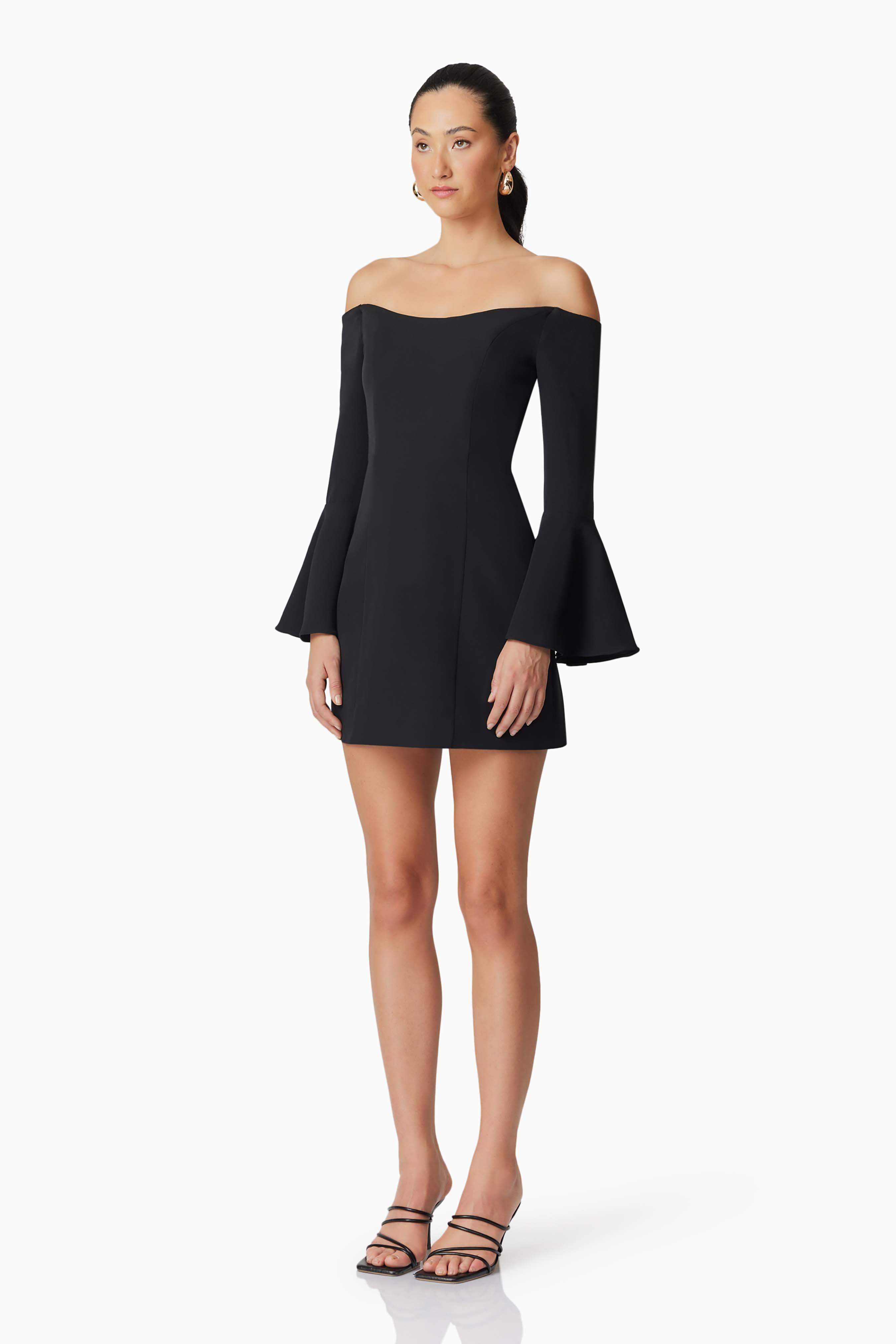 Hazelle Strapless Mini Dress in Black