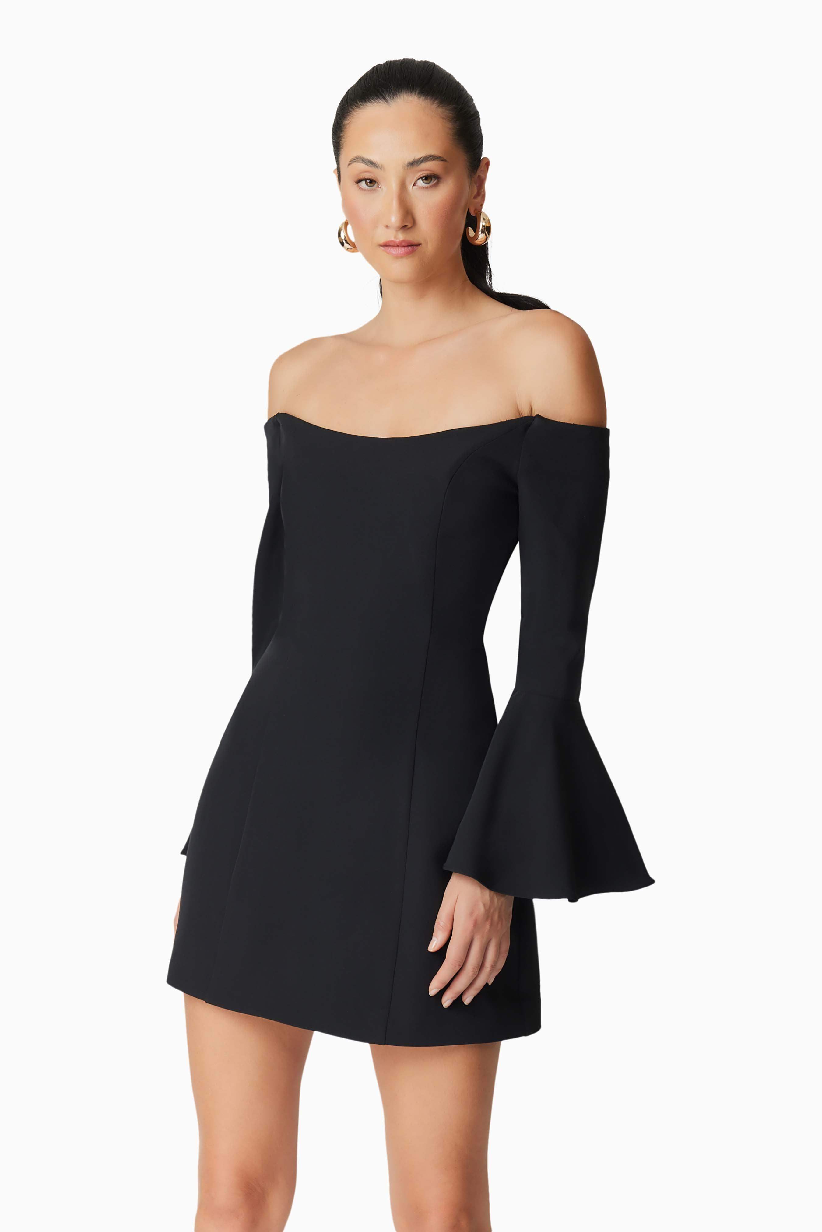 Hazelle Strapless Mini Dress in Black
