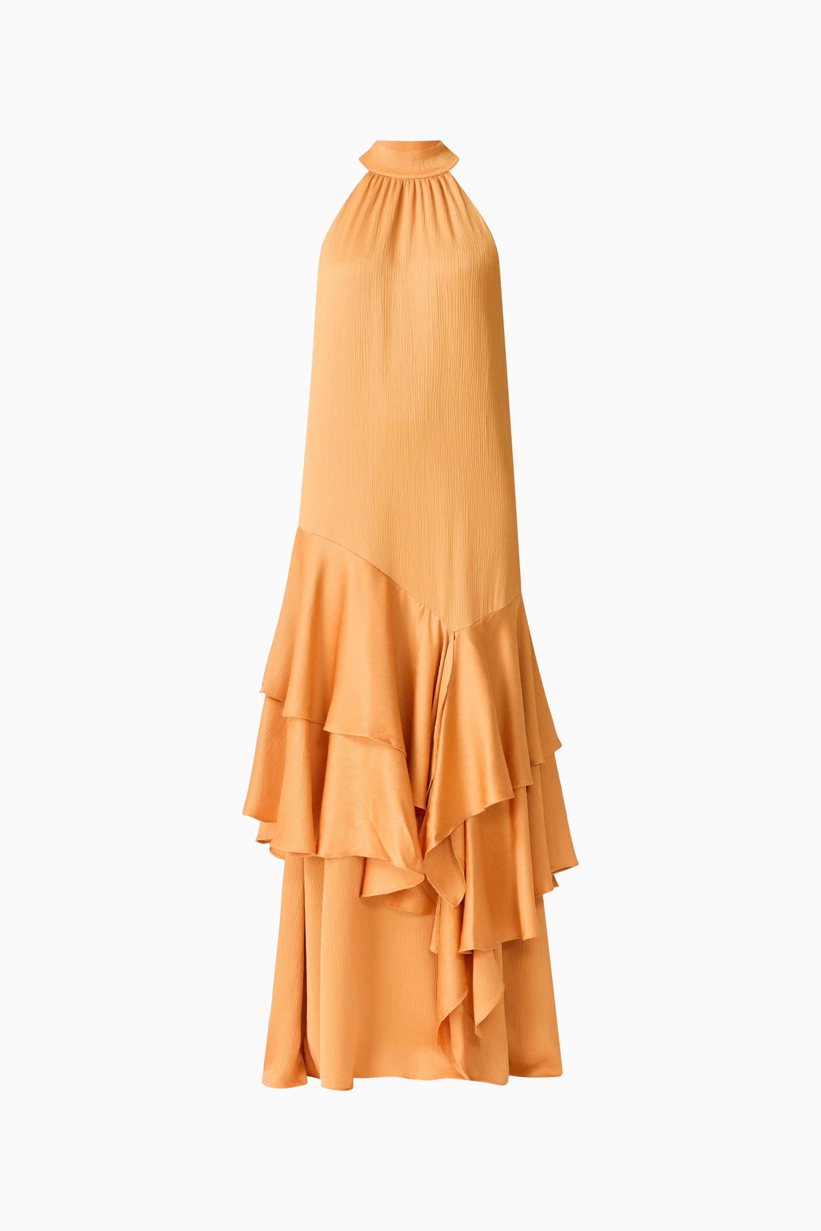 Varella Halter Gown in Orange