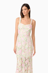 Indria Lace Maxi Dress in Floral