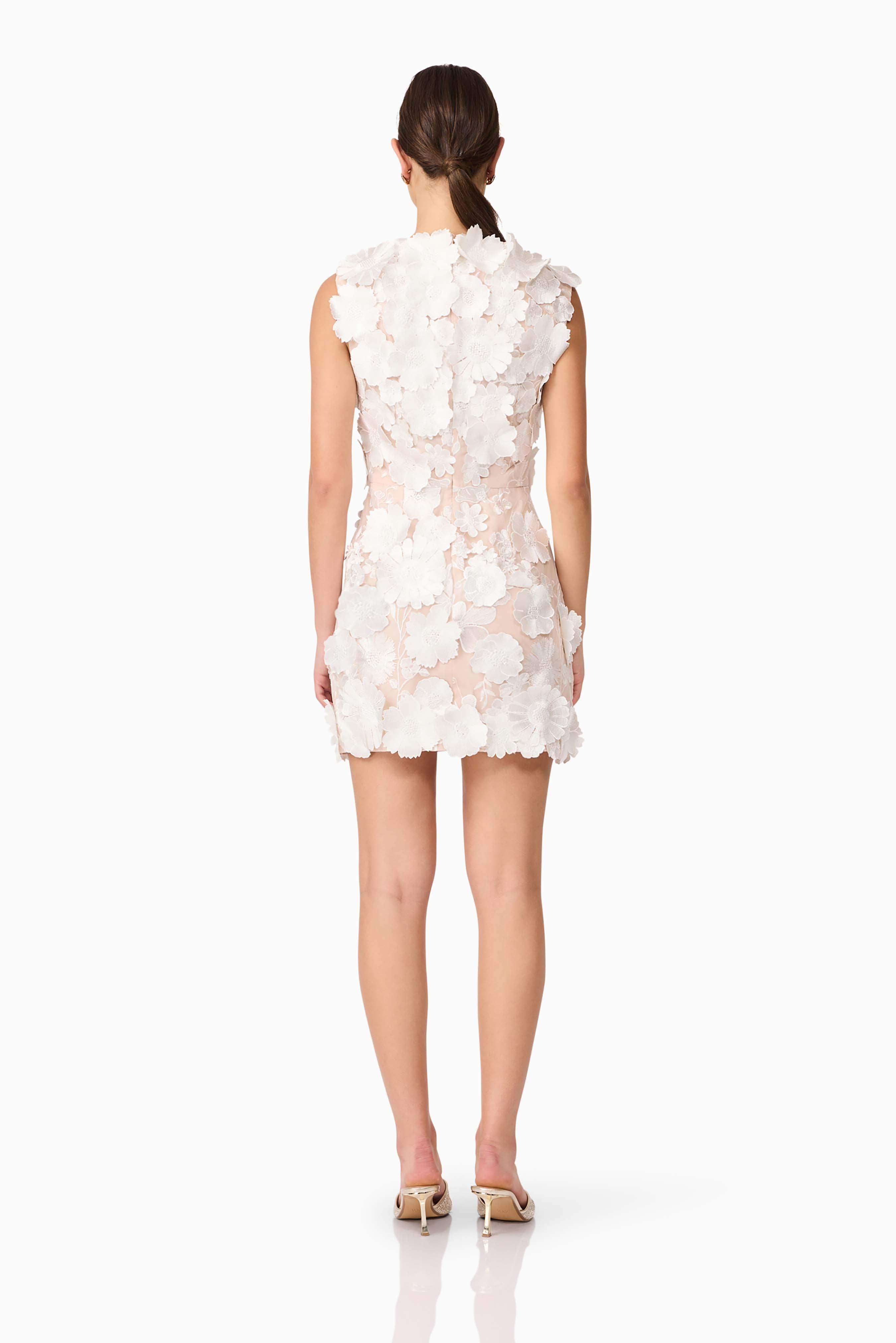 Yvette 3D Dress In White