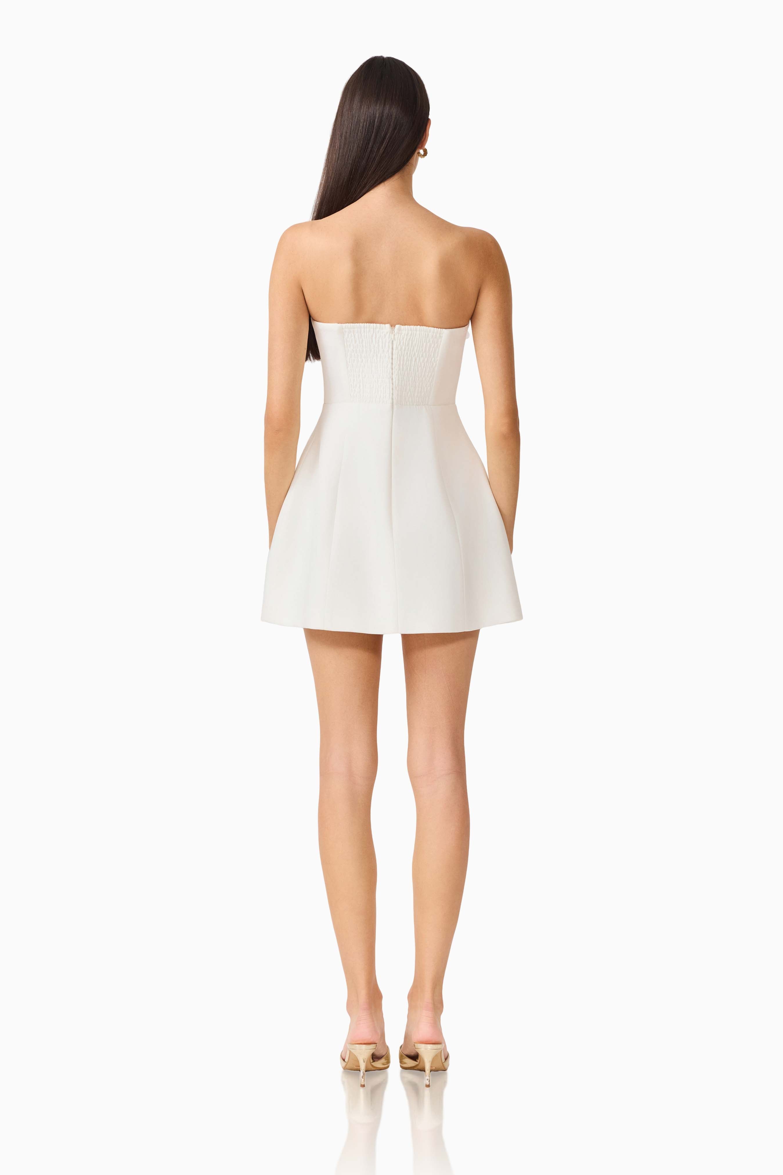 Gemma Floral Mini Dress in White