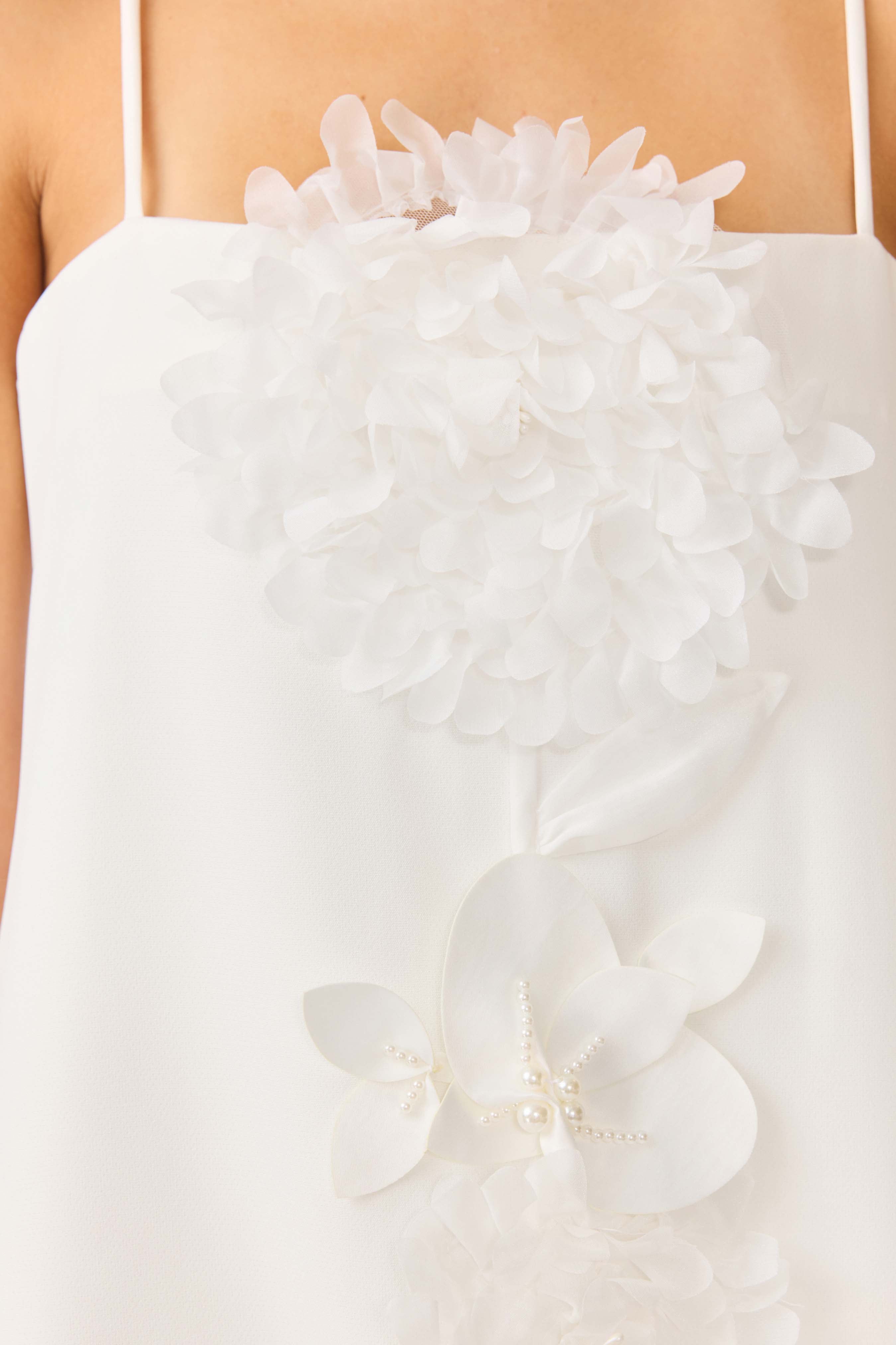 Gemma Floral Maxi Dress in White