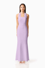 Mira Halter Gown in Purple